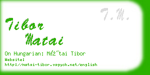 tibor matai business card